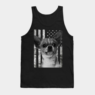 Urban Chihuahua American Flag Tee for Canine Couture Admirers Tank Top